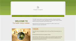 Desktop Screenshot of pacificcenturyinst.org